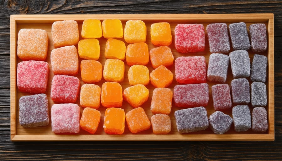 Colorful assortment of freeze-dried candies showcasing their variety